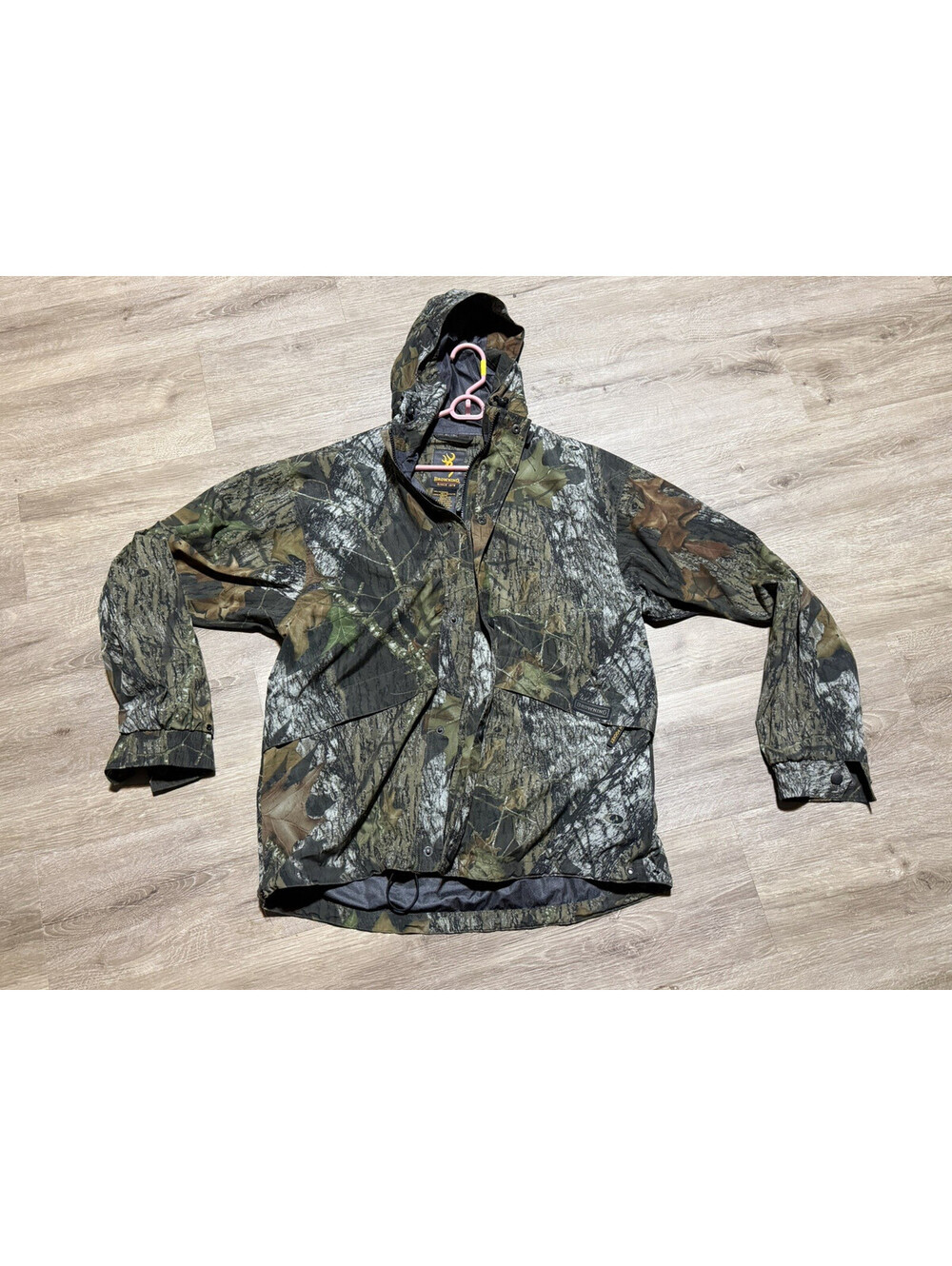 Browning Gore-Tex Field Jacket Mens Medium CAMO Hooded Waterproof Coat 304 510